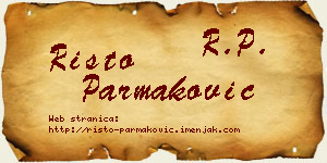 Risto Parmaković vizit kartica